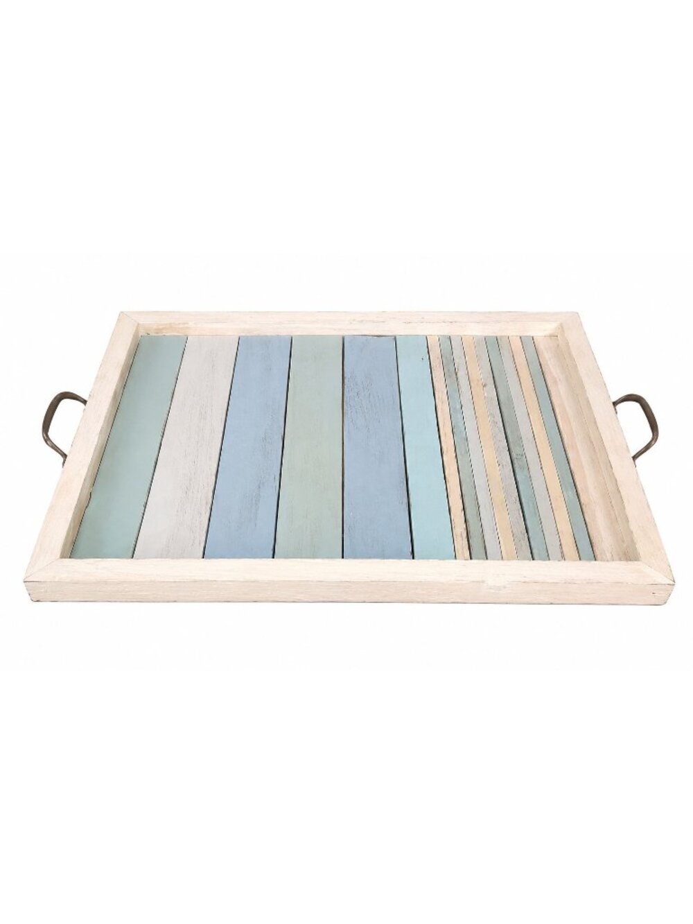 COASTAL FARMHOUSE WOOD SERVING TRAY BEACH COTTAGE DECOR